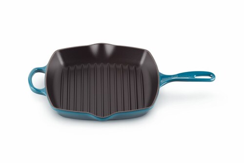 Skillet Gril en Fonte Émaillée Carré 26 cm Deep Teal
